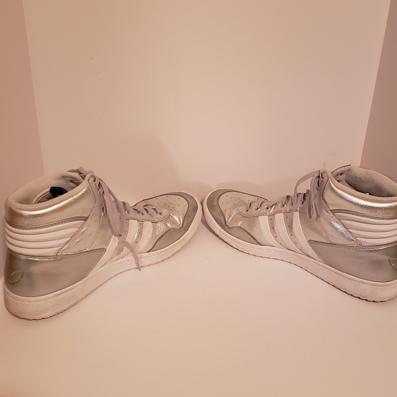 Adidas Metallic Silver Basketball shoes size 13 main image 4